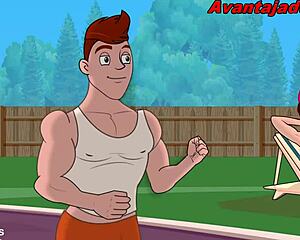 Gay cartoon porn with the endowed hetero