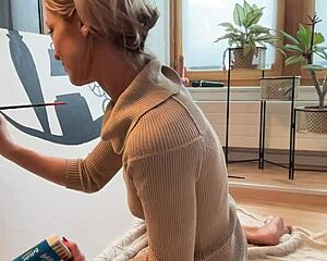 Yo, who’s up for painting my studio art with me today?