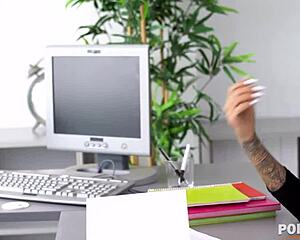 horny spanish secretary susy gala rides boss with pink shaved pussy on holiday hardcore