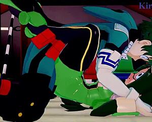 Tsuyu Asui and Mt Lady Intense Sex with Izuku Midoriya?