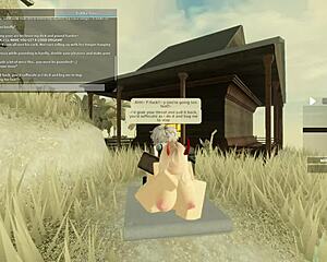 Beautiful New Zealand teen gets her ass fucked in Roblox game