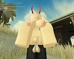 Beautiful New Zealand teen gets her ass fucked in Roblox game