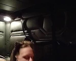 kitty gives detailed blowjob with buttplug in ass during bdsm session