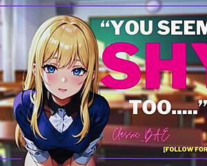Jerk off instructions with Asian classmate in anime-style game