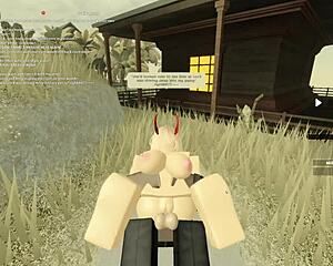 Beautiful New Zealand teen gets her ass fucked in Roblox game