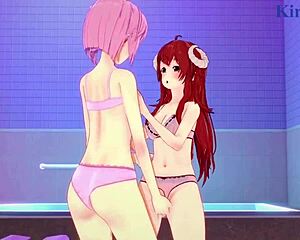 Hentai 3D: Intense lesbian play with big-boobed teens