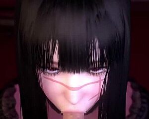 chainsaw man in 3d cartoon with bondage