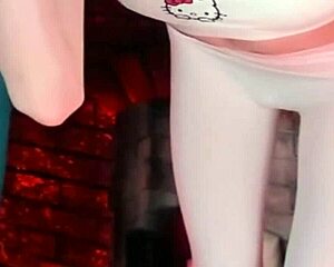 Sweet Eaton Teases In Fitted White Leggings