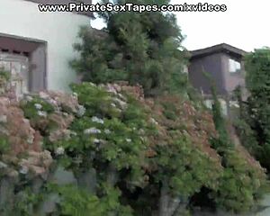 Sexy Brunette Girlfriend Bent Over For Doggy Fuck In Public Outdoor