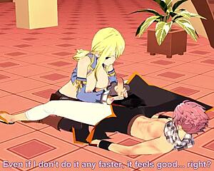 Lucy natsu blowjob and cumshot in fairy tail hentai!