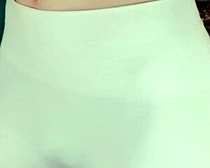 Sweet Eaton Teases In Fitted White Leggings