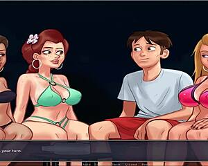 Oppai beach party in animated hentai – Summer time saga UNC part 36