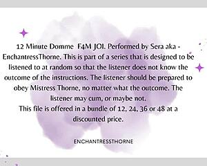 F4M Domme JOI - 1 of 12 with Orgasm Control