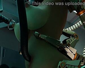 Lara’s sensual exploration of body invasion and bondage in a porn film