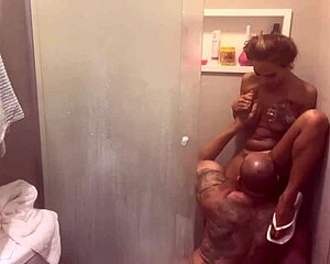 Latina goddess takes anal under shower 😘