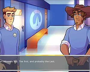 I plays overwatch with sexy chubby slave in bdsm