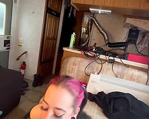 beautiful woman shares homemade moments with amateur partner