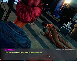 Beautiful Asian babe gets a rough blowjob and ball licking in a 3D cartoon adult game