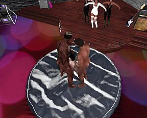 elite social club turns into outdoor orgy with dancing and cumshots