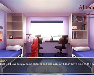 I plays overwatch with sexy chubby slave in bdsm