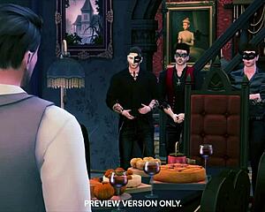 Masquerade night turns into wild 3d hentai orgy! 🎉