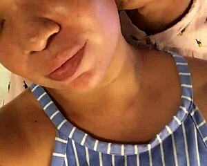Interactive video with a hot and skinny amateur wife