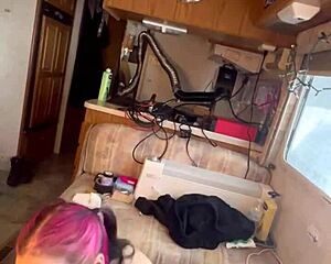 beautiful woman shares homemade moments with amateur partner