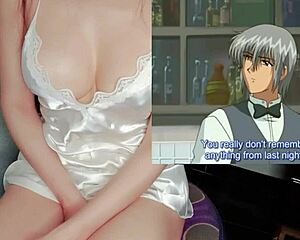 Meseras tetonas calientan a los clientes - hentai hitozuma cosplay ep 1 😏