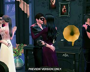 Masquerade night turns into wild 3d hentai orgy! 🎉