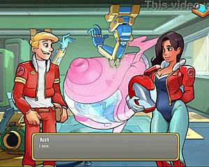 Help a curvaceous, mature alien escape from a steamy sauna in this cartoon game