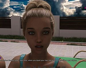 Mark spiller sjove pool spil med stedssøster! 🏊