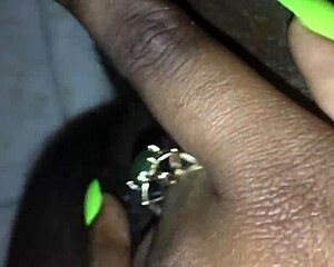 fingering my tight black creamy pink pussy