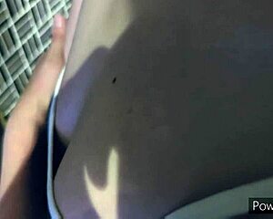 Wife Cosplays in Wet School Swimsuit for Young Man, Stripping Off Soaked Fabric in Intense Amateur Action