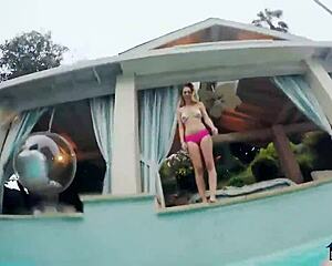 I filmed my girlfriends getting fucked hard by friends at the pool