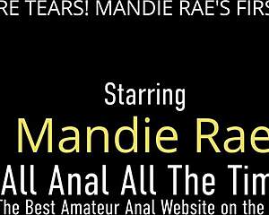 Blonde Mandie Rae boldly tries anal for the first time.
