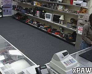Beautiful woman sells her private part and other items in a pawnshop