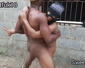 young girl begs for gentle pussy fucking outdoors