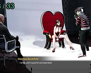 Monica's Photoshoot Turns Sexy! Blowjob Action?