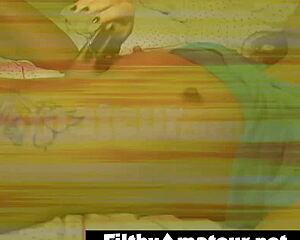 patty dominates her teen slave with a wild squirt