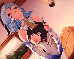 Bell Ganyu in 3D adult cartoon