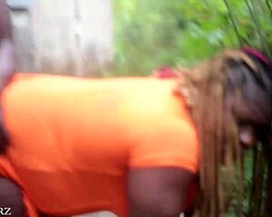 Big black cock fucking stepmother in law outdoors