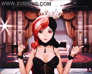 neo rwby in lingerie showing small tits?