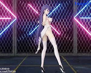 Raiden Mei from MMD Shakes Energetically in Chinese Dress Submitted by Ltdend