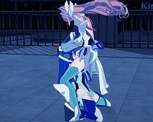 tsubasa kazanari and kanade am and maria cadenzavna eve in intense futanari sex