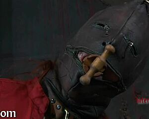 punishing hottie with drawings in a seductive femdom session