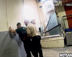 Two prisoners caught having sex – free gay porn film
