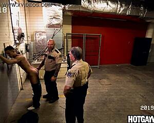 Two prisoners caught having sex – free gay porn film