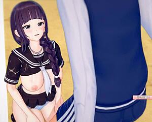 3D Cartoon Anime Blowjob With Big Tits Massage