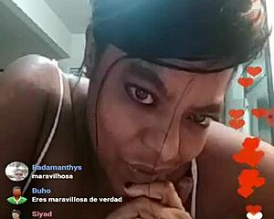 Brazilian BBW Teases with Big Tits on Webcam