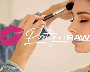 Busty Brunette Lexxi Steele's Rough Threesome Blowjob!